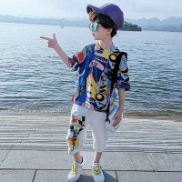 新款韩版中大男童 洋气帅气夏季 两件套装 48元/套