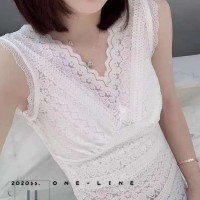 大小姐V领蕾丝女神背心10件起批 19元/件