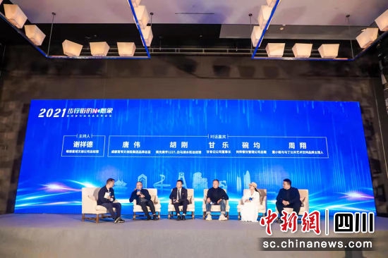 步行街运营机构、品牌商代表现场对话，对步行街运营思路进行探讨。杜成 摄
