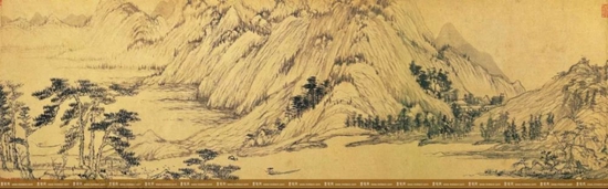 台北故宫博物院藏元代黄公望《富春山居图》(局部)
